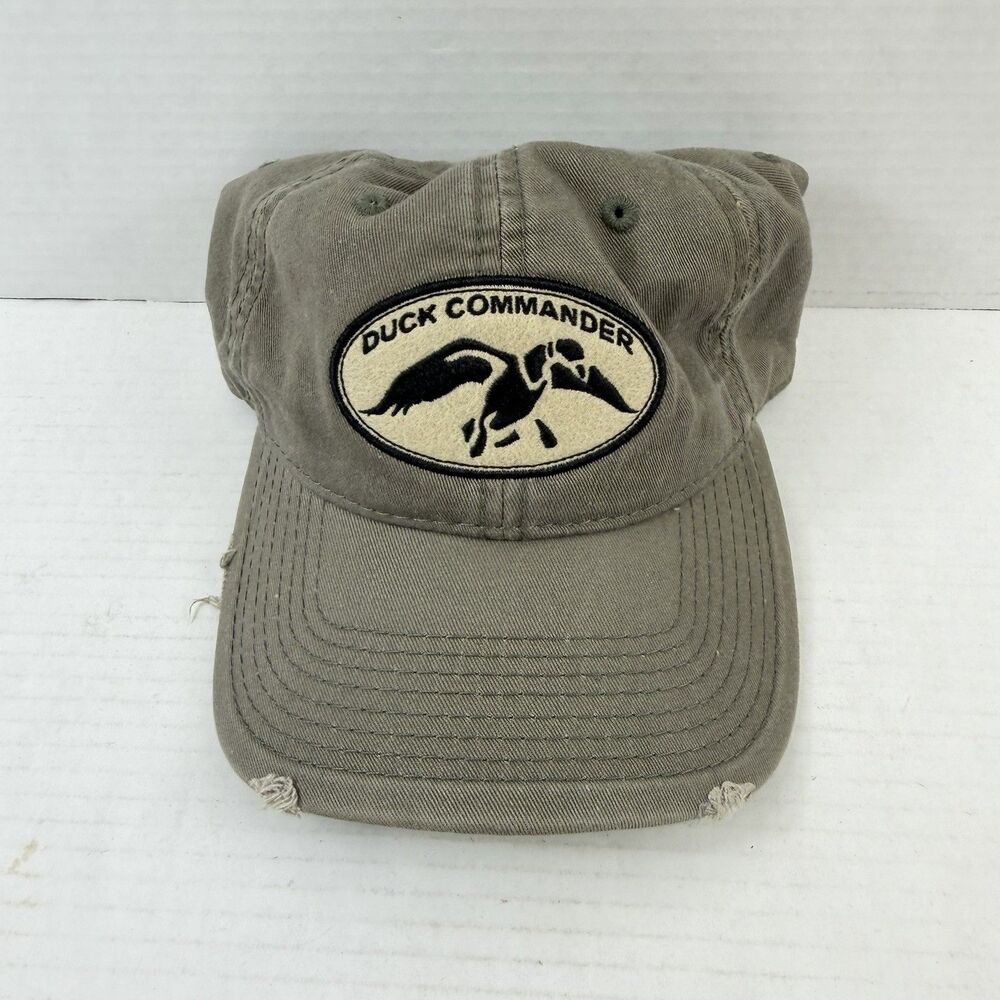 Duck Commander Duck Dynasty Distressed Olive Hat Cap Camo Arise Kill Eat Hunt